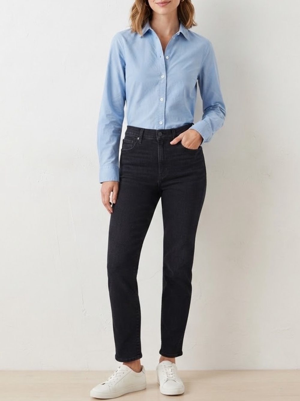 🔥$10🔥 ABERCROMBIE & FITCH Light Blue Button Down Shirt Long Sleeve Blouse Sz S❤️